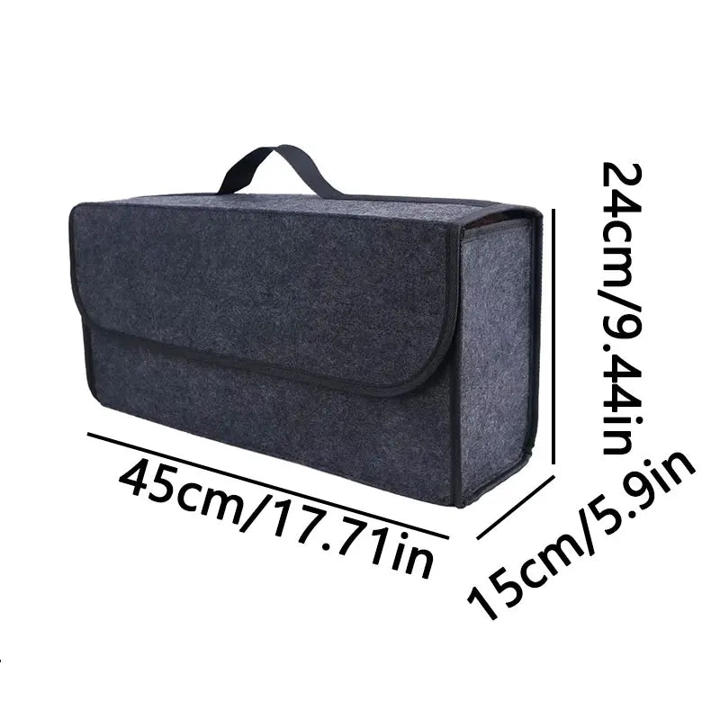 Felt Big Anti Slip Compartment Boot Storage Organizer Tool Car Trunk Organizer Soft Felt  Household Storage Box
