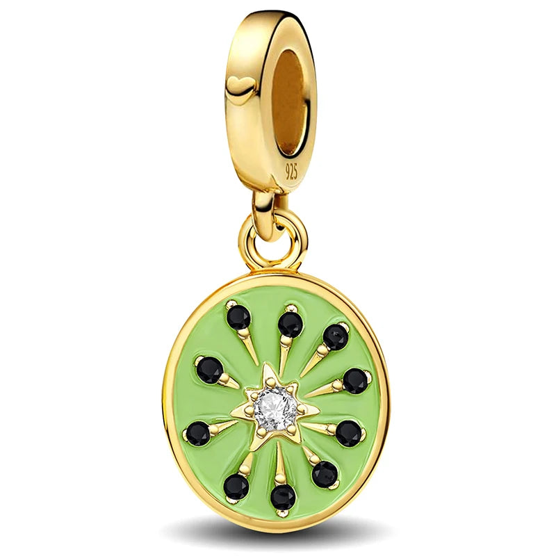 925 Silver Plated Cute Love Heart Firefly Golden Series Charms Bead Diy Bracelet Necklace Making Gift Of High Quality Jewelry