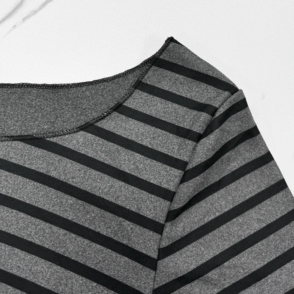 Women's Striped Long Sleeve Y2K Top