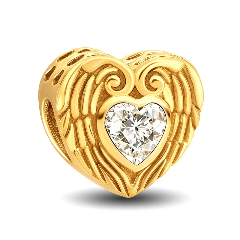 925 Silver Plated Cute Love Heart Firefly Golden Series Charms Bead Diy Bracelet Necklace Making Gift Of High Quality Jewelry