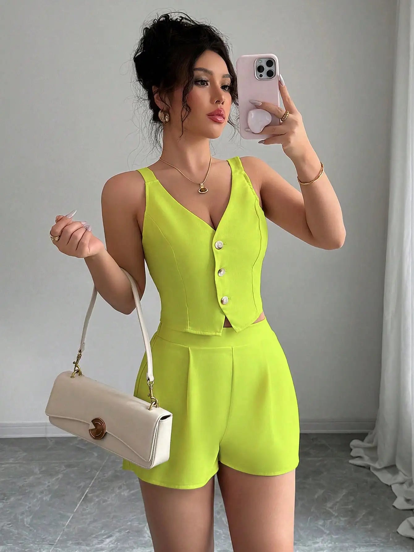 Women's Vest & Shorts Two-Piece Set