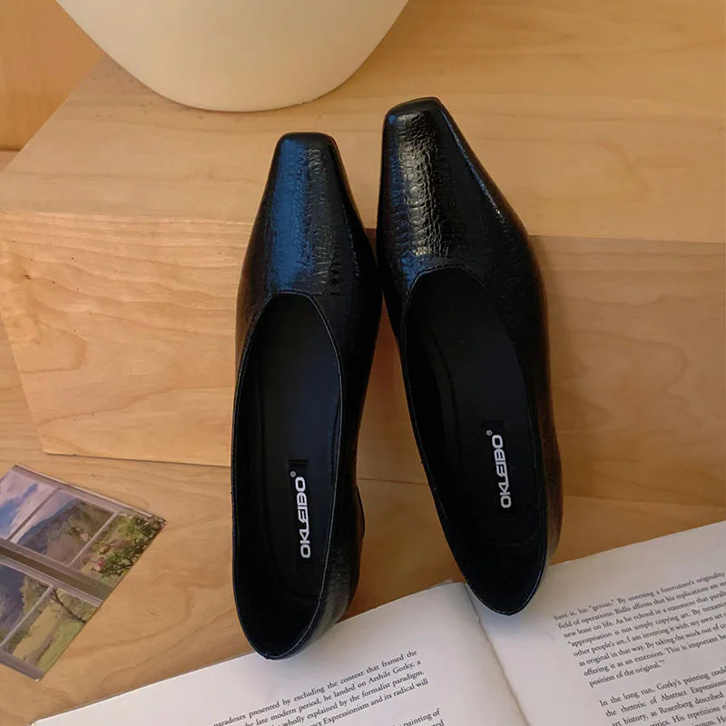 Fashion Pointed Toe Women Low Heel Pumps Shoes New In Spring Summer Female Shallow Footwear Dress Ladies Heeled Slip On Shoes