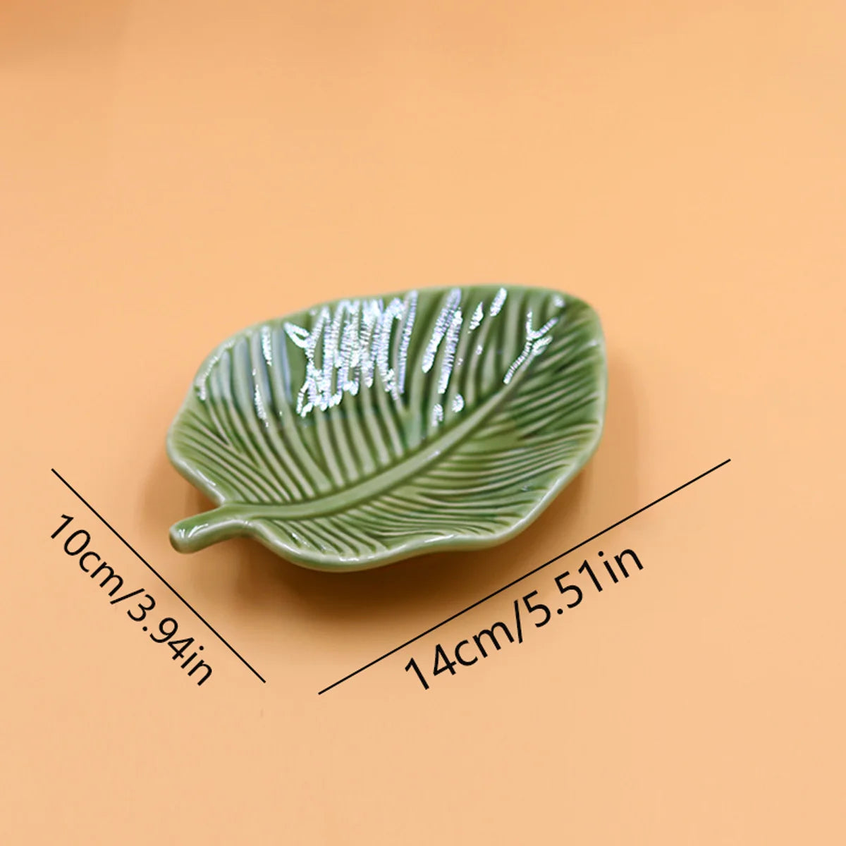 1Pcs Leaf-Shaped Jewelry Organizer Tray for Rings, Earrings, Bracelets & Keys‌ Storage Tray