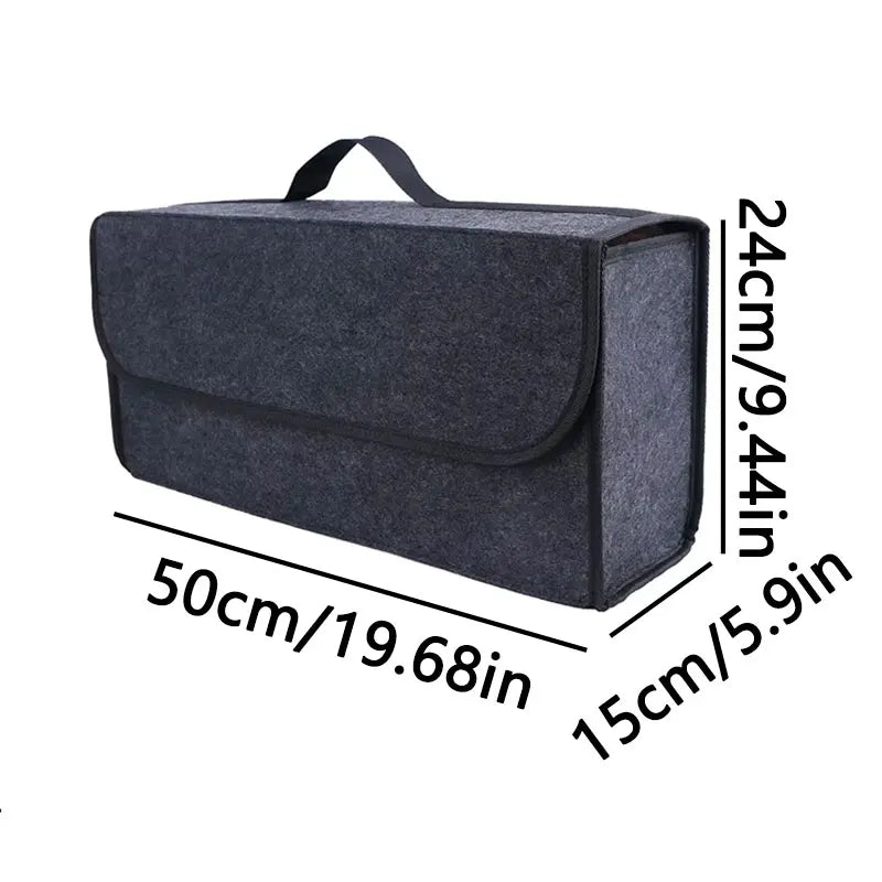 Felt Big Anti Slip Compartment Boot Storage Organizer Tool Car Trunk Organizer Soft Felt  Household Storage Box