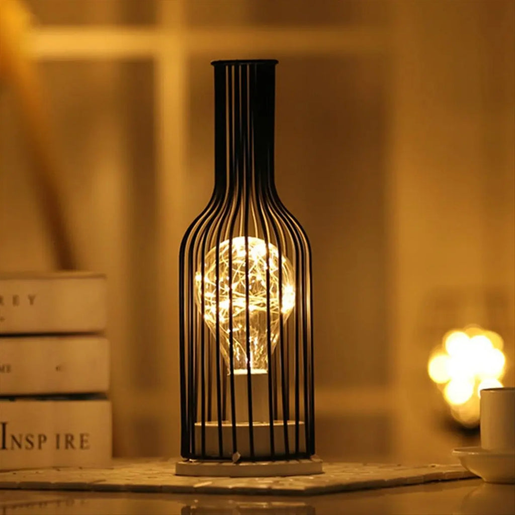 LED Decorative Cage Table Lamp