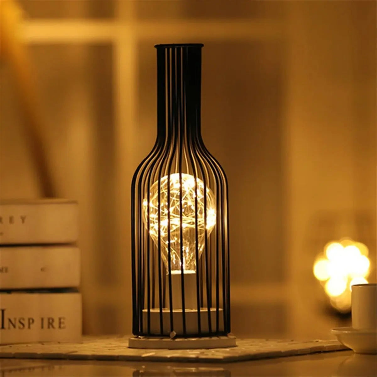 LED Decorative Cage Table Lamp