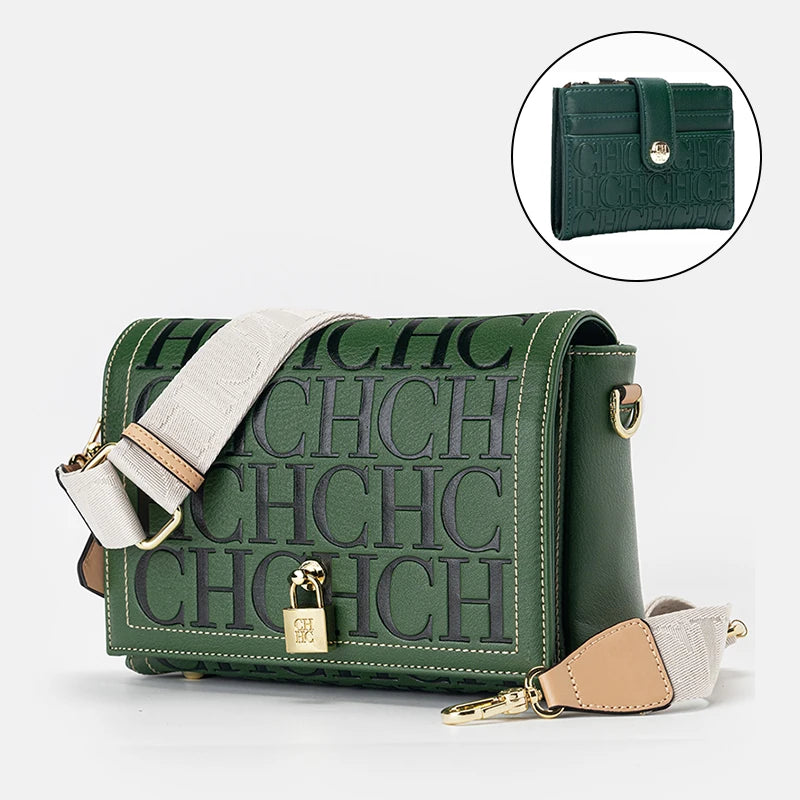 CH Fashion Brand Bag Set Designer's Versatile 2025 New Three Color Women's Exquisite Shoulder Bag with Wallet Set