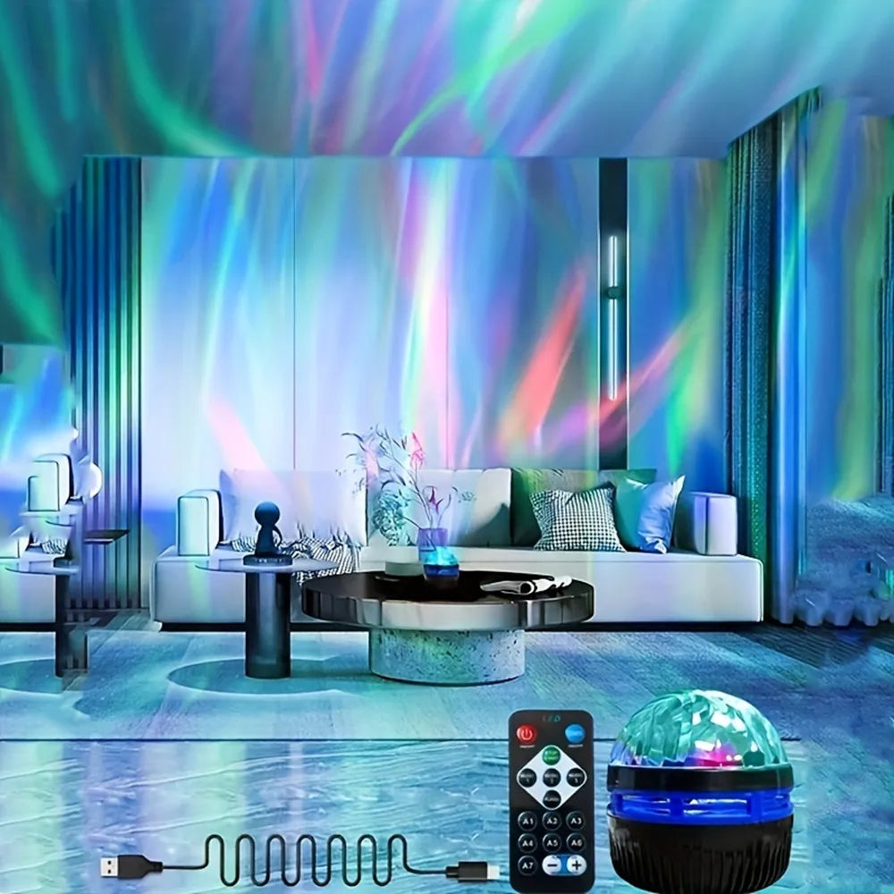 LED Starry Galaxy Projector Light RGB Smart Remote Control Star Aurora Lamp KTV USB for Home Room Camping Wedding Decorations