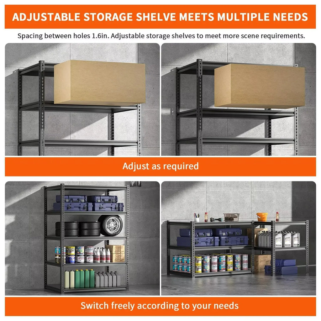 storage holders5 Tier Heavy Duty Storage Shelving Unit Garage Utility Rack 36 Inch Wide 16 Deep 72 High Lightweight MDF