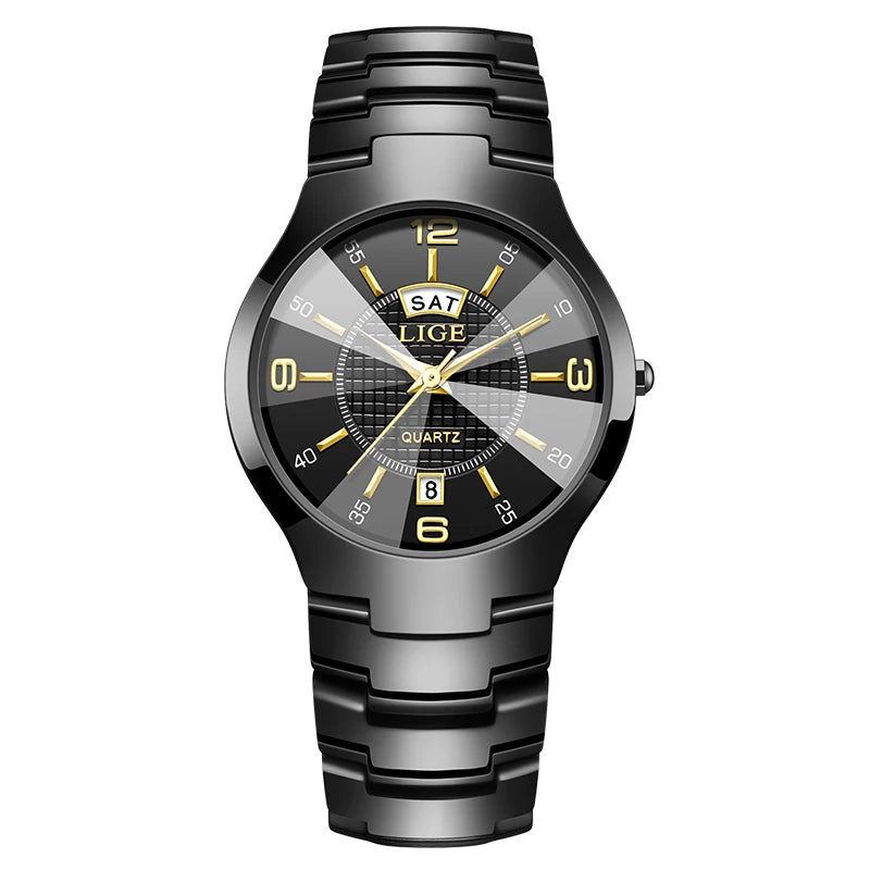 LIGE Luxury Elegant Quartz Women Watches Fashion Ceramics Small Dial Ladies Watch Date Week Display Woman Wristwatch Reloj Mujer