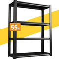 4-Shelf Heavy-Duty Metal Storage Rack, Holds 3000 lbs, 55.1x29.5x13.8 for Basement and Garage Organization
