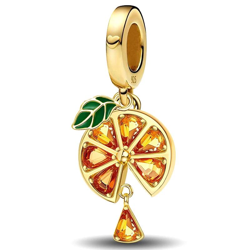 925 Silver Plated Cute Love Heart Firefly Golden Series Charms Bead Diy Bracelet Necklace Making Gift Of High Quality Jewelry