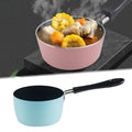 Milk Pan Stainless Steel with Long Handle Milk Pot Non Stick Sauce Pan for Outdoor Camping Breakfast Gas Stove RV Travel