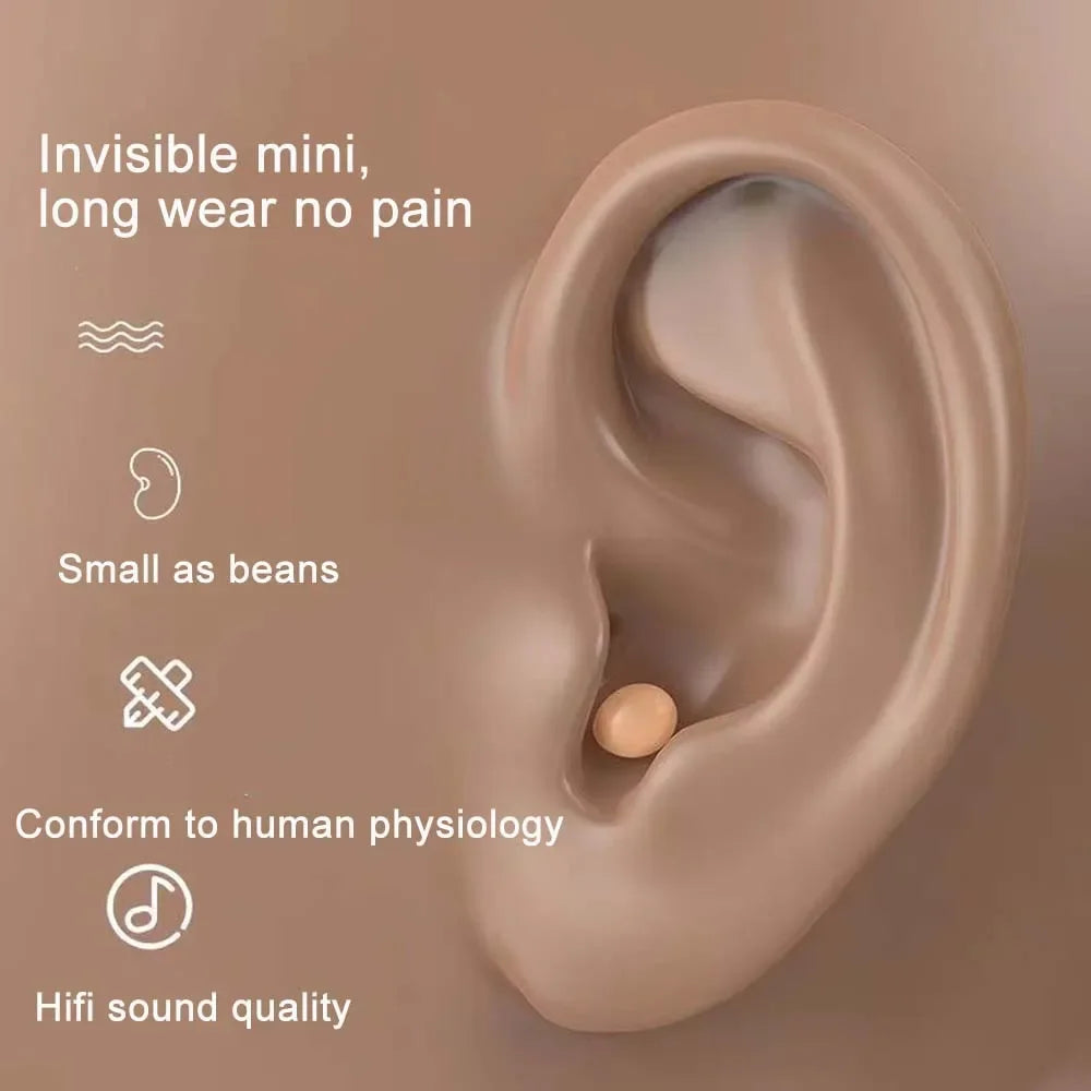 Mini Auriculares Bluetooth Invisible Earphone Sleeping Headset Wireless Sleep Earbud Noise Reduction With Mic Charging Box