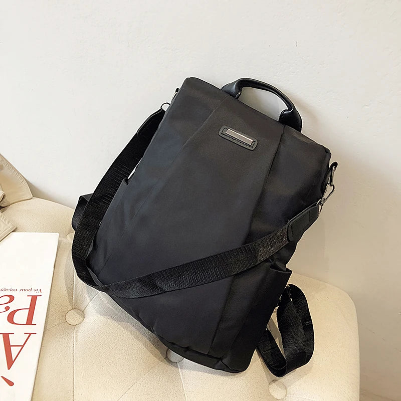 New women's fashionable multifunctional backpack solid color backpack detachable casual portable shoulder strap