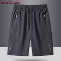 Summer Men's Shorts Cool Sportswear Running Sport Shorts Casual Bottoms Gym Fitness Training Jogging Short Pants Men Black Gray