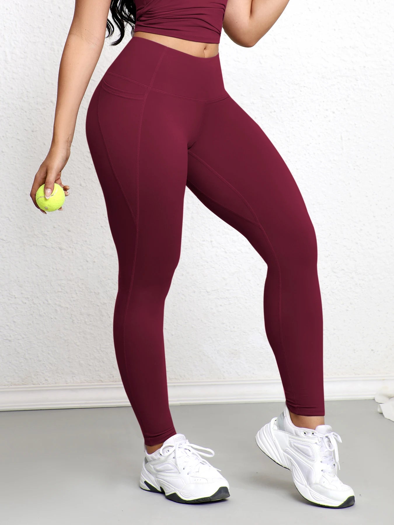 Women's High Waist Gym Leggings With Side Pockets