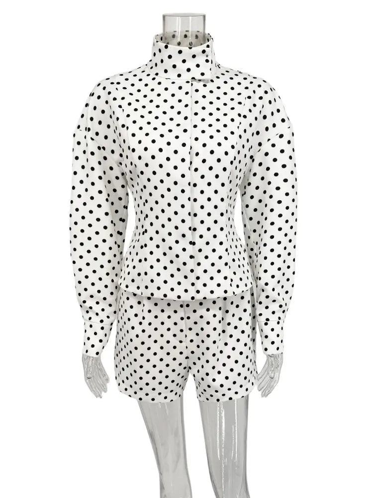 Women's Polka Dot Shorts Set