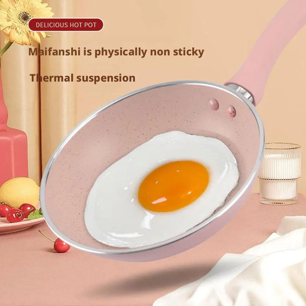 Egg Frying Pan Medical Stone Non-stick Frying Pan Bao Cookware Pot Universal Pot Food Cooker Breakfast Complementary N9V4