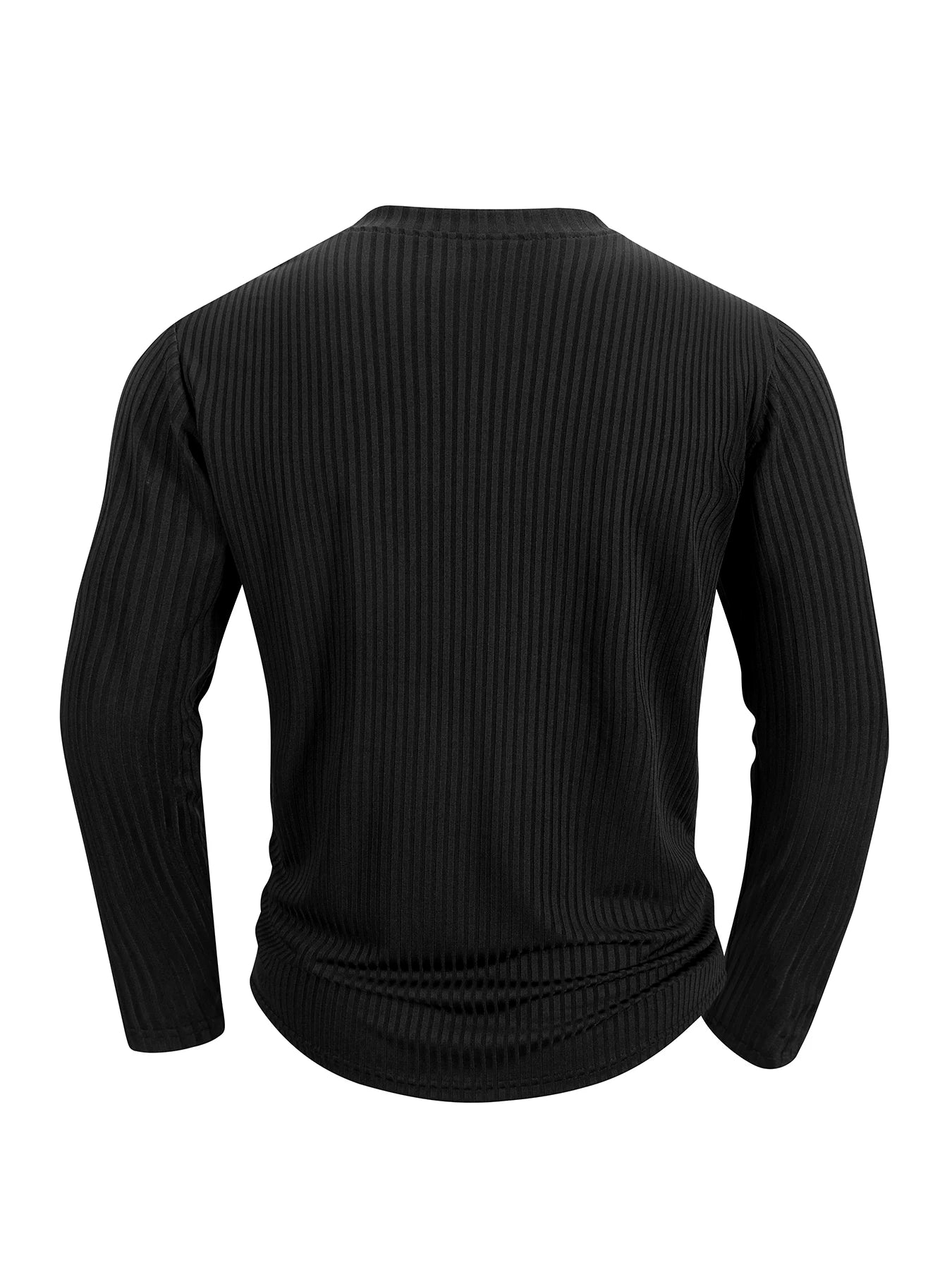 Spring Summer Men's Crew Neck Long Sleeve Top Fitness High Stretch Base Shirt Solid Color Casual Long Sleeve Pullover Clothing