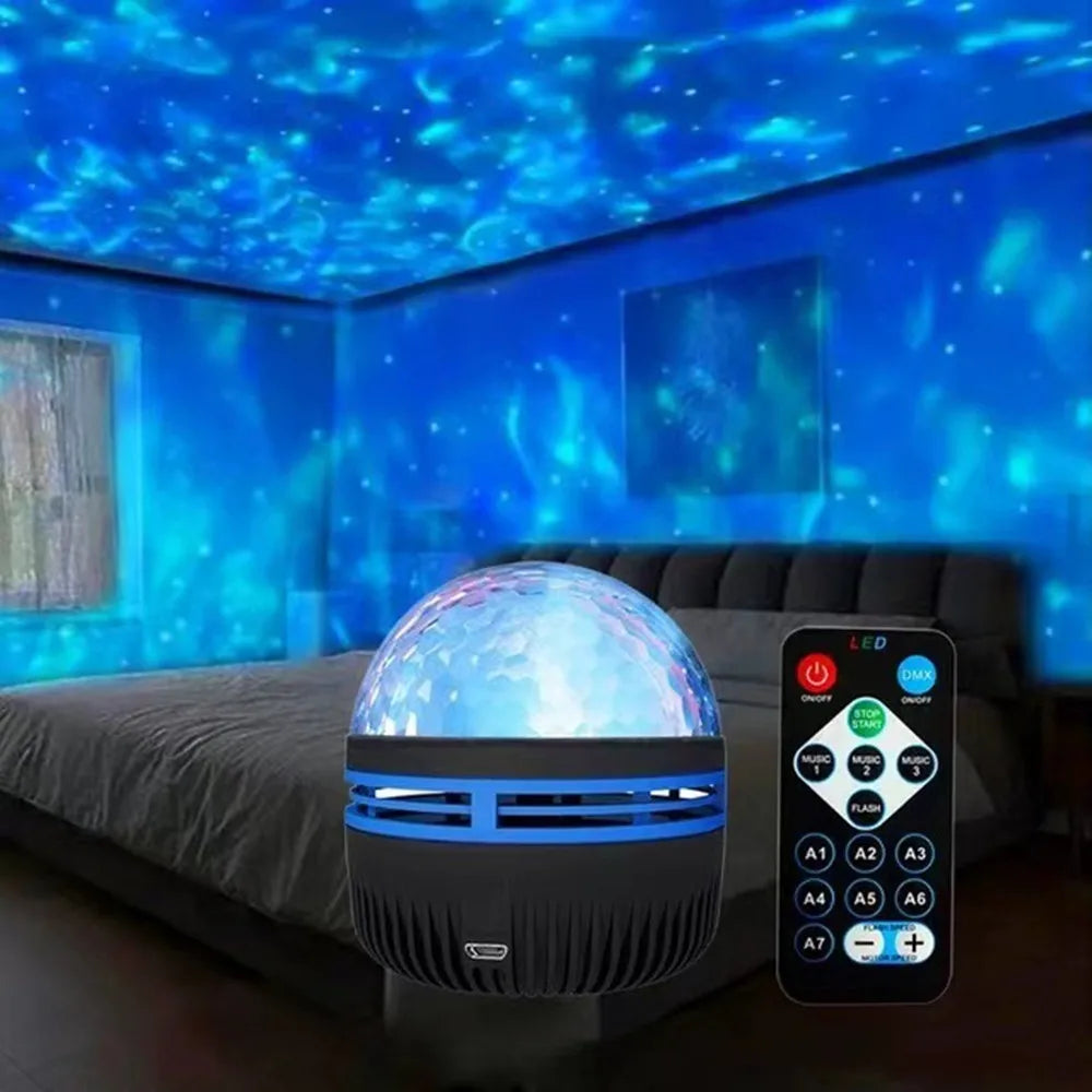 LED Galaxy Projector Night Light – Aurora Star Projector with Remote Control, 7 Color Modes & USB Powered