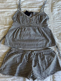 Plaid Cami & Shorts Lounge Set