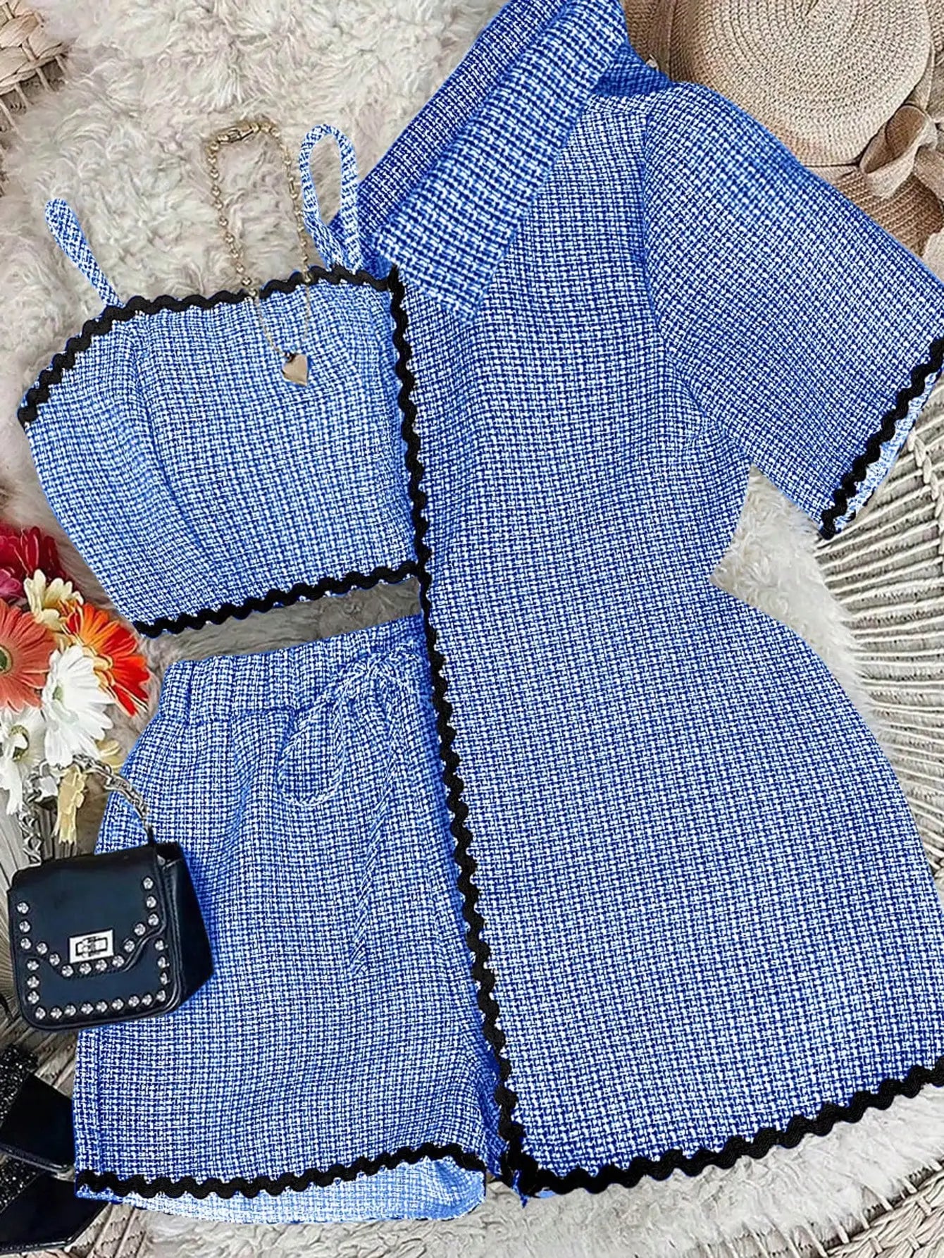 Women's Knit Cardigan & Shorts Set