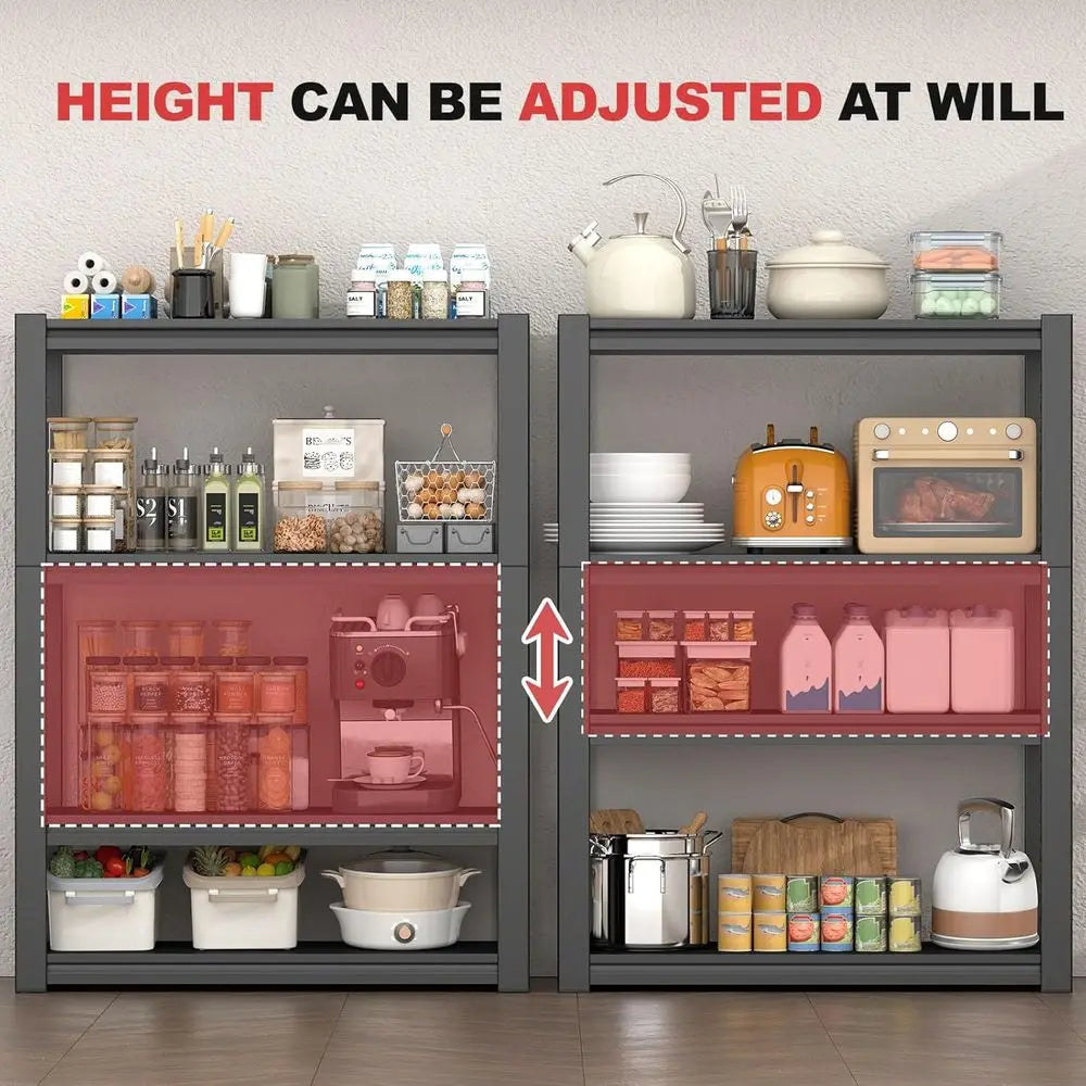 4-Shelf Heavy-Duty Metal Storage Rack, Holds 3000 lbs, 55.1x29.5x13.8 for Basement and Garage Organization