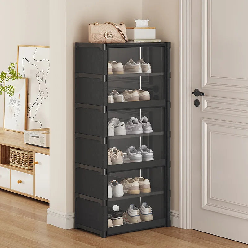 Customizable Level 5-9 Dustproof and Transparent Large-Sized Shoe Rack, Can Accommodate 12-24 Pairs of Shoes Shoe Shoe Cabinet