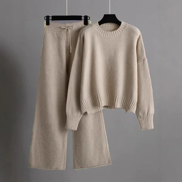 Cozy Knit Sweater & Pants Outfit Set