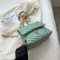 2024 Casual Chain Crossbody Bags For Women Fashion Striped Shoulder Bag Large Capacity Flap Ladies Handbags