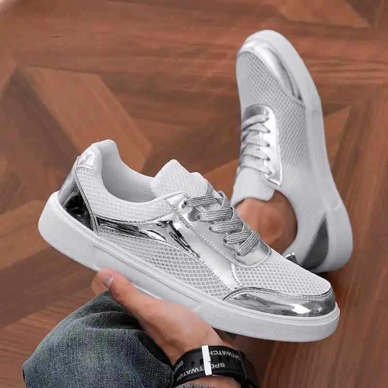 PU Leather Spring-autumn Shoes Wide Heel Woman Luxury Shoes Women Shoes With Heel Sneakers Sport Trends High-quality