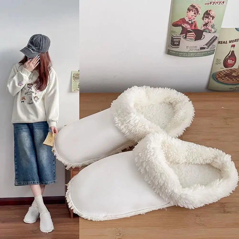 Shoe Cotton Fleece Cover Winter Warm Ankle Sock Shoe Charm Thicken Plush Insole For Women Men Shoe Covers Removable Plush L R0z0