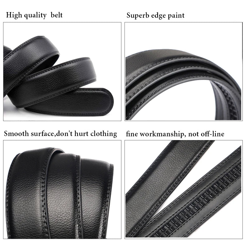 Plus  Large LONG Size 105 130 140 150 160 170cm Belt for Men Famous Brand Designer Automatic Buckle Wast Straps Belt PU Leather