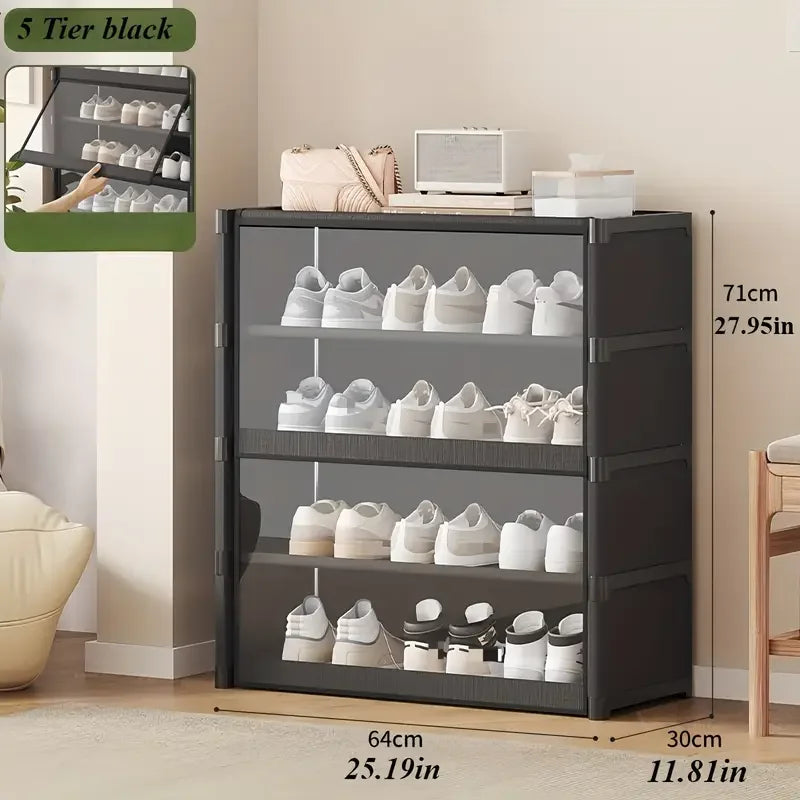 Customizable Level 5-9 Dustproof and Transparent Large-Sized Shoe Rack, Can Accommodate 12-24 Pairs of Shoes Shoe Shoe Cabinet