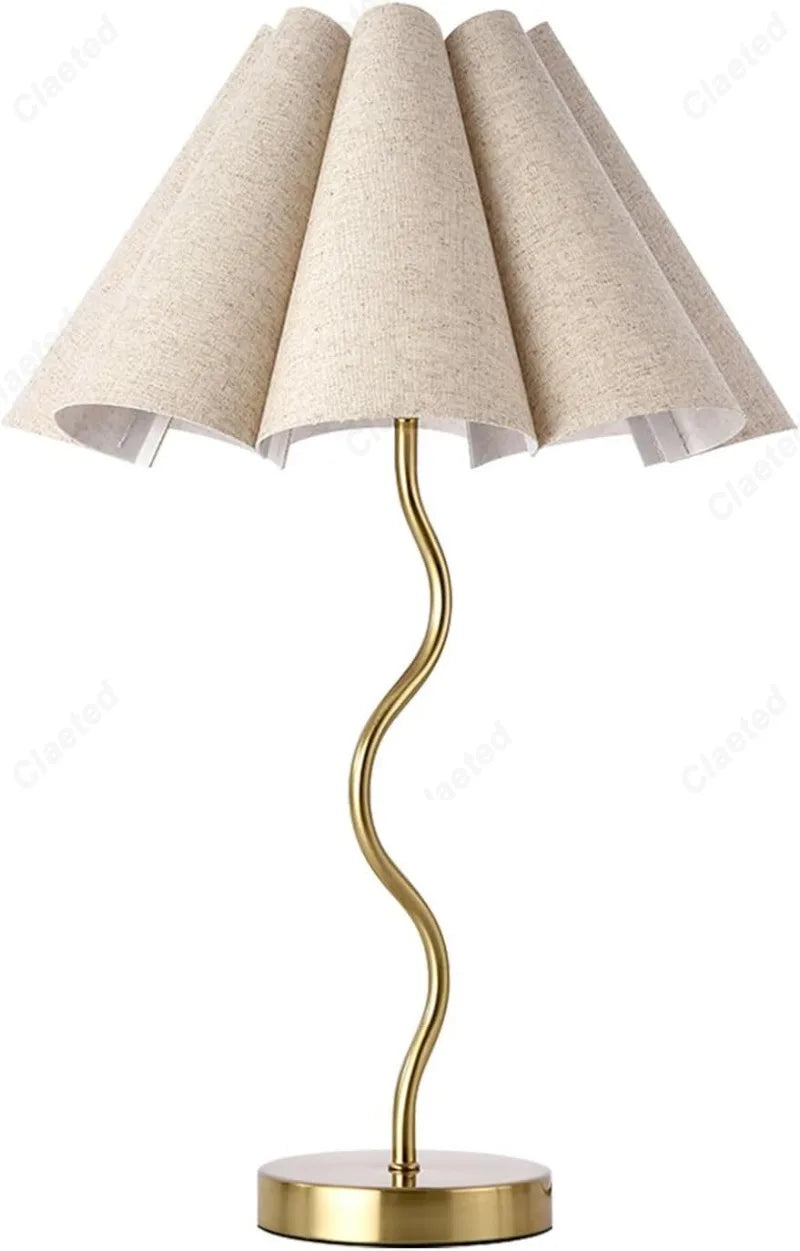 LED Fabric Lampshade  Small Table Lamp Bar Living Room Bedroom Bedside Decorative Atmosphere Lighting Lamps