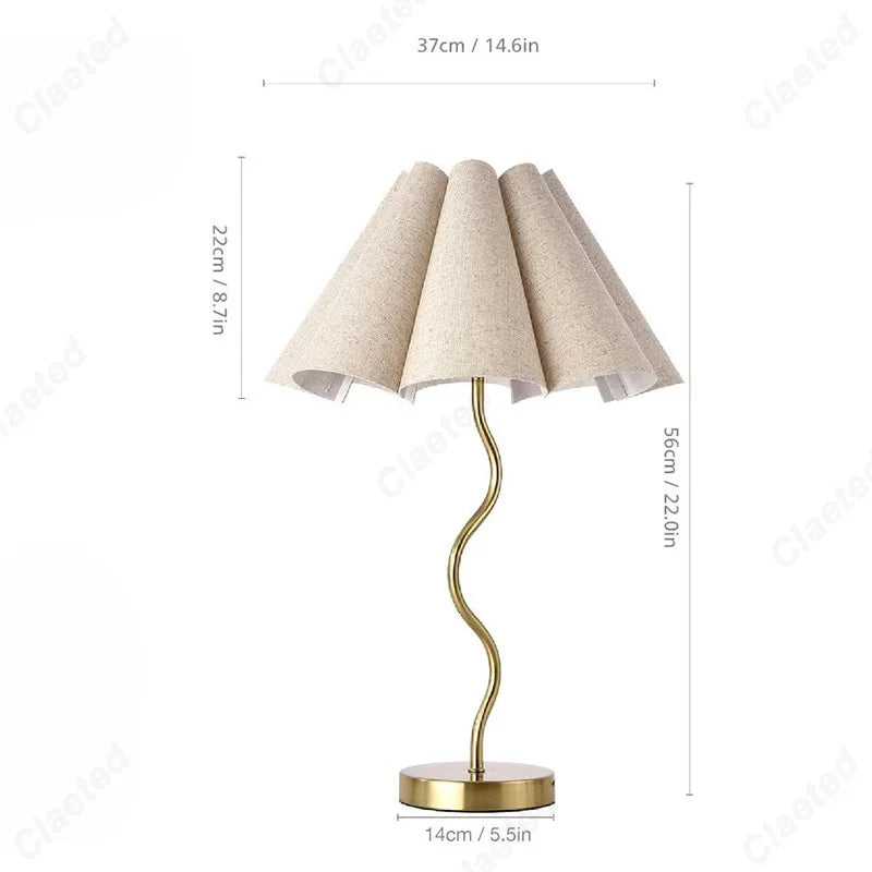 LED Fabric Lampshade  Small Table Lamp Bar Living Room Bedroom Bedside Decorative Atmosphere Lighting Lamps