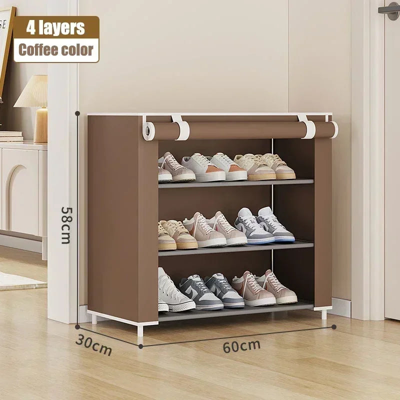 Shoes Organizer Rack Multilayer Dustproof Shoe Cabinet Household Economy Type Shoe Storage Space-saving Shoe Rack Organizer