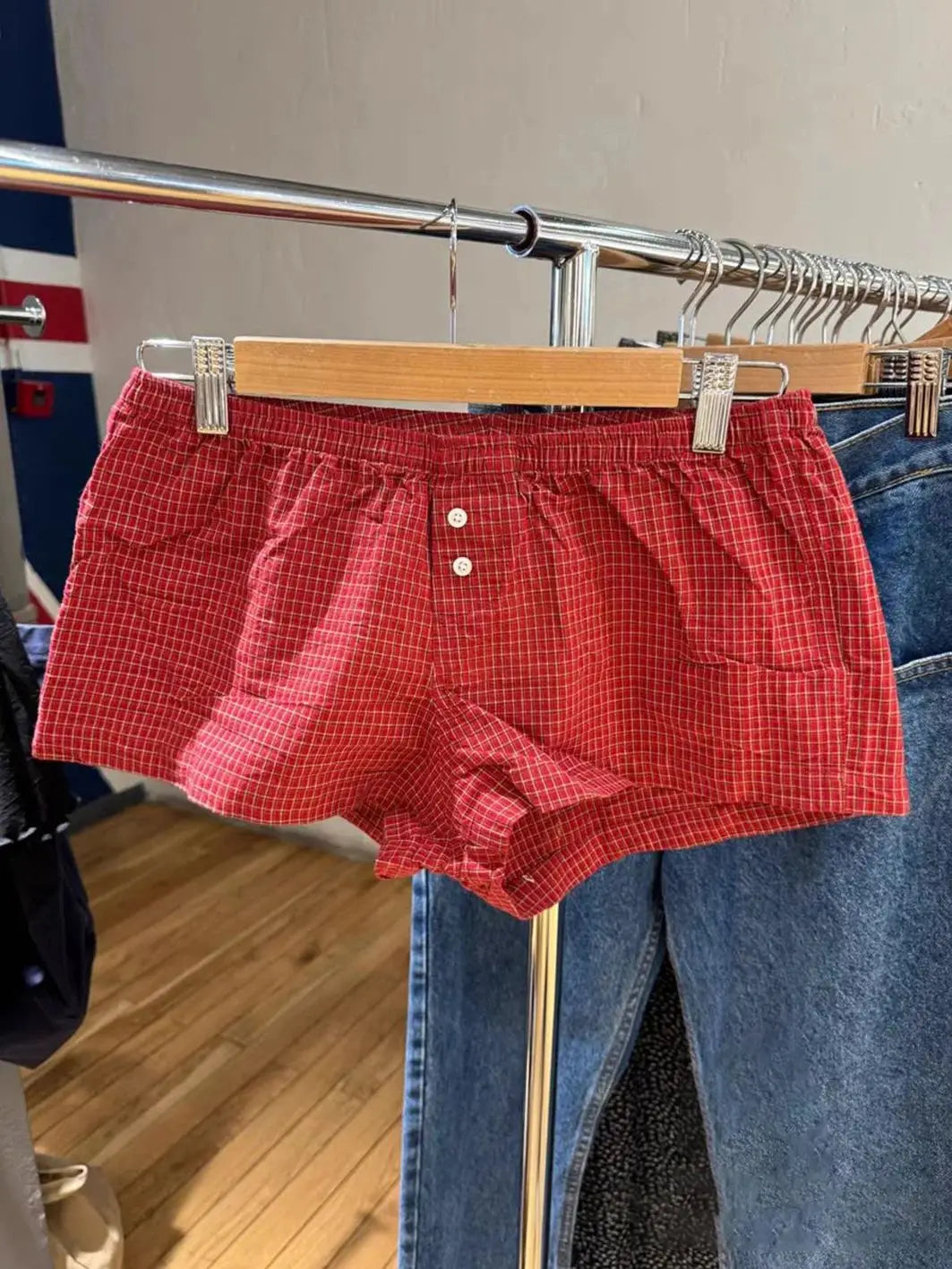 Plaid Cami & Shorts Lounge Set