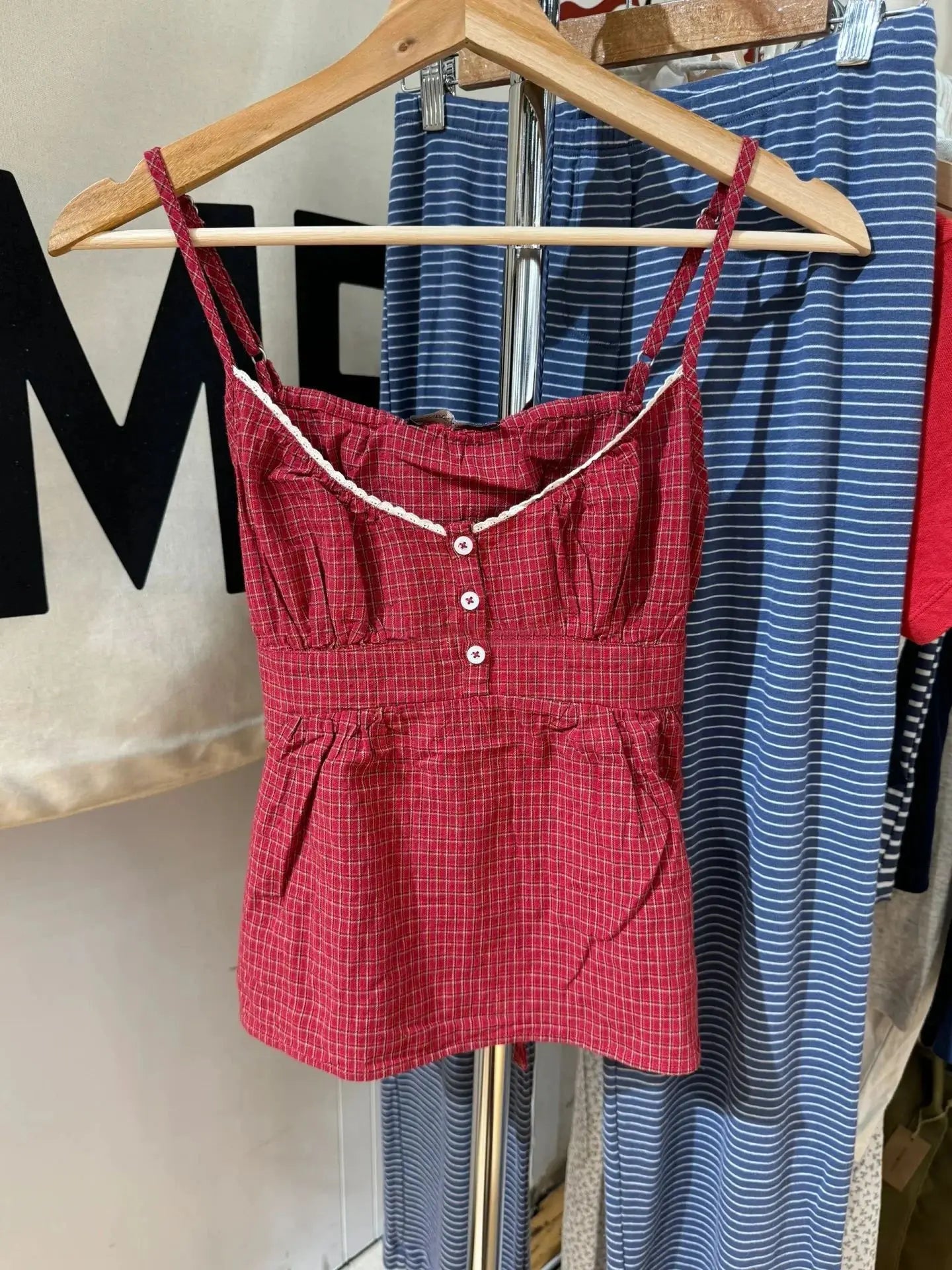 Plaid Cami & Shorts Lounge Set