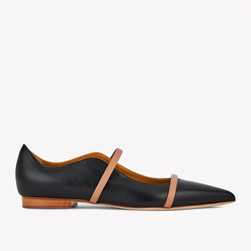 Fashion Women Autumn High Heels Shoes Pointed Toe Slip-On Square Heeled Ladies Pumps Ladies Metal Decoration Shallow Shoes