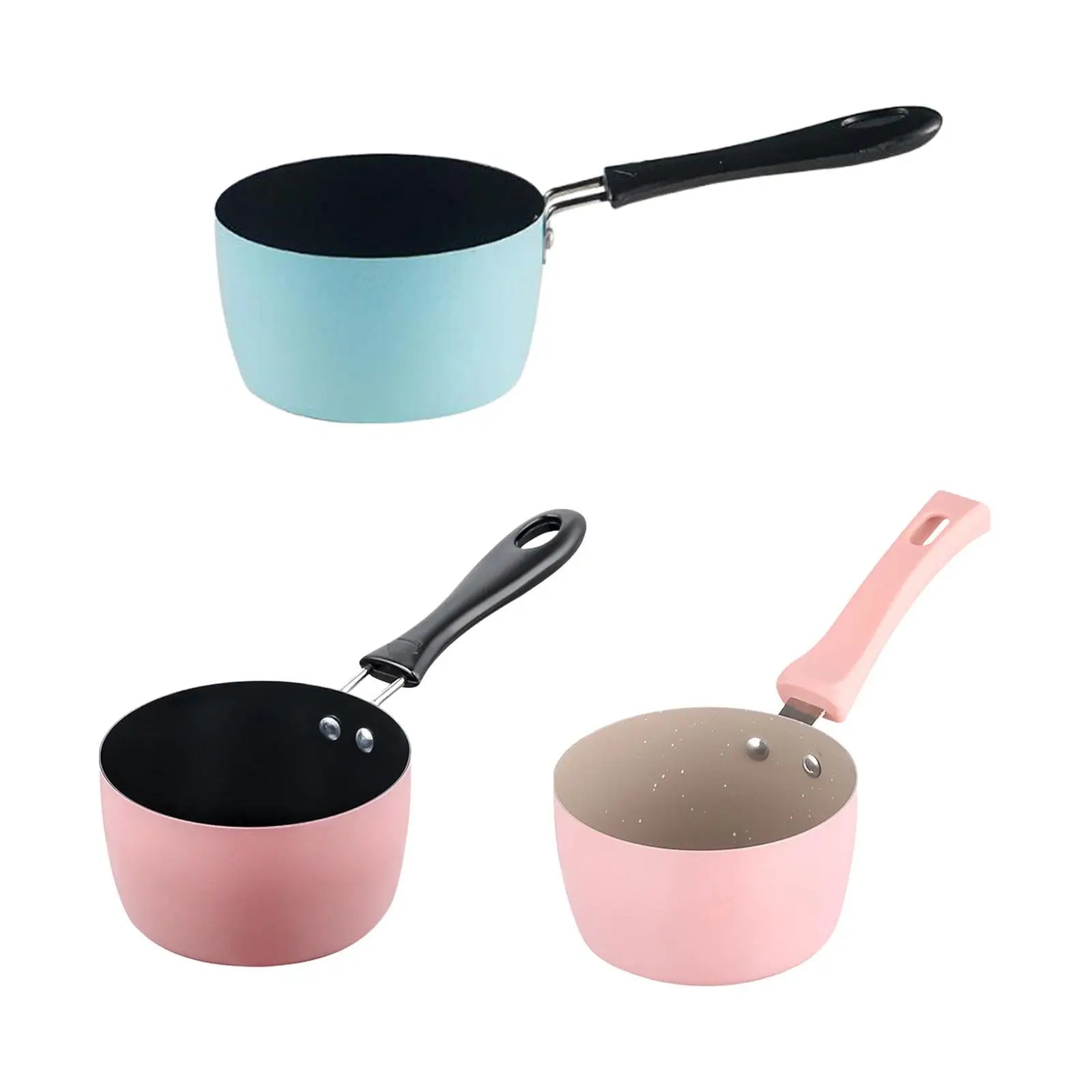 Milk Pan Stainless Steel with Long Handle Milk Pot Non Stick Sauce Pan for Outdoor Camping Breakfast Gas Stove RV Travel