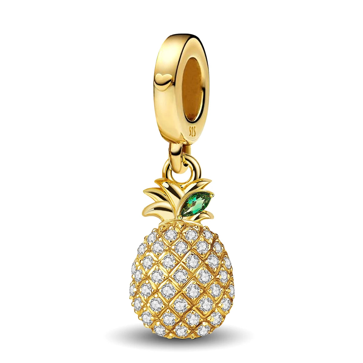 925 Silver Plated Cute Love Heart Firefly Golden Series Charms Bead Diy Bracelet Necklace Making Gift Of High Quality Jewelry