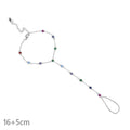 2025 New Micro Pave Clear CZ Tassel Hand Chain Bracelet Gold Color With Round CZ Station Double Chain Fashion Women Jewelry