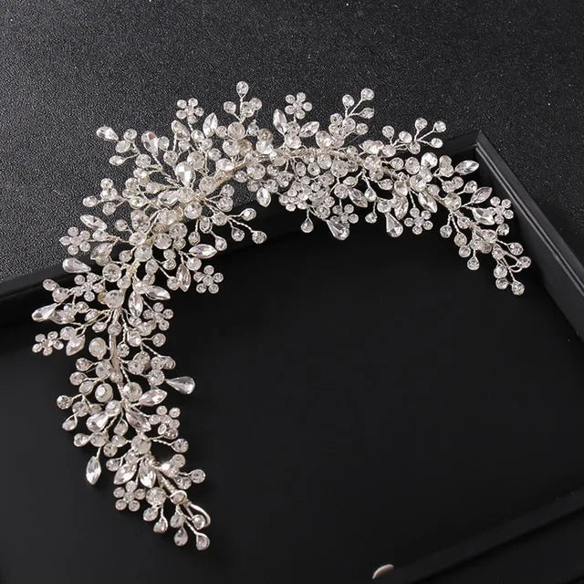 Crystal Rhinestone Bridal Wedding Headbands Tiaras Hairbands For Elegant Girls Bride Bridal Wedding Hair Accessories Headpieces