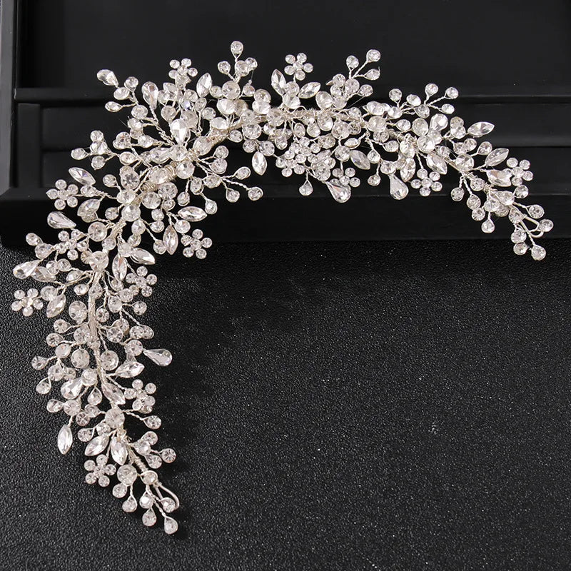 Crystal Rhinestone Bridal Wedding Headbands Tiaras Hairbands For Elegant Girls Bride Bridal Wedding Hair Accessories Headpieces