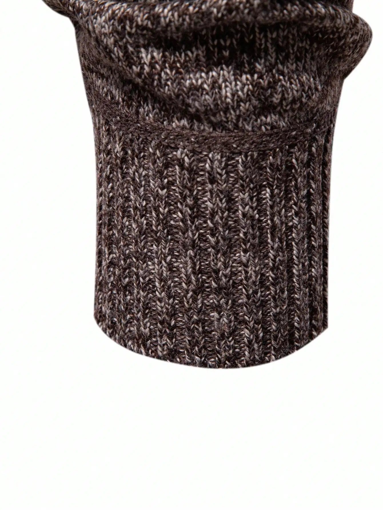 Men's Quarter Zip Sweater with Rhombus Pattern, Casual Long Sleeve Knit for Autumn Winter