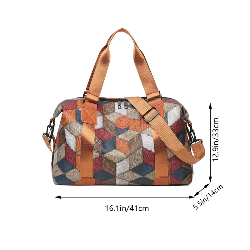 Diamond Splicing Fashionable Combination Set, High-Quality Casual Versatile, Adjustable Shoulder Strap, Versatile for Daily Use