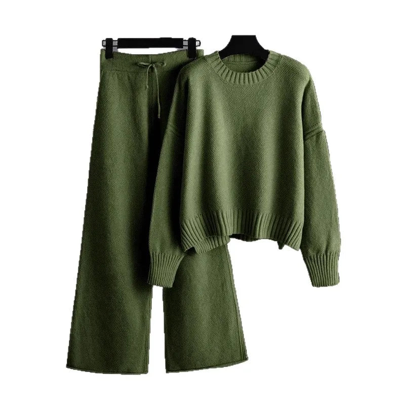 Cozy Knit Sweater & Pants Outfit Set