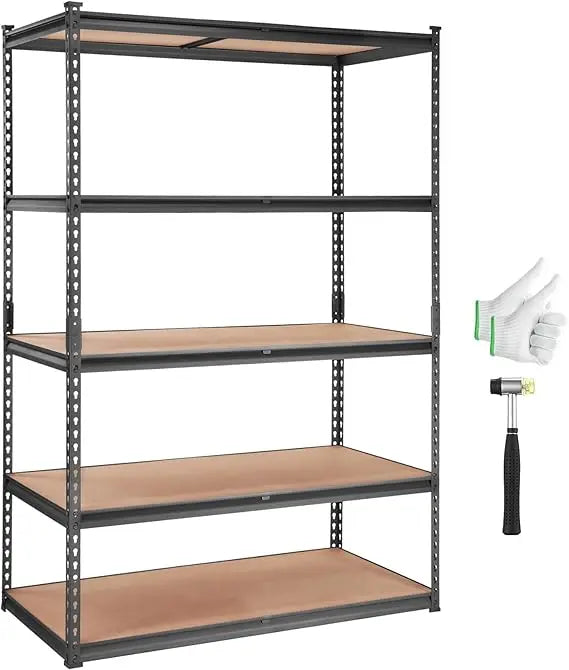 Storage Shelving Unit, 5-Tier Adjustable Storage Shelves, 48 L x 24 W x 72 H Heavy Duty Garage Storage Shelves, Metal